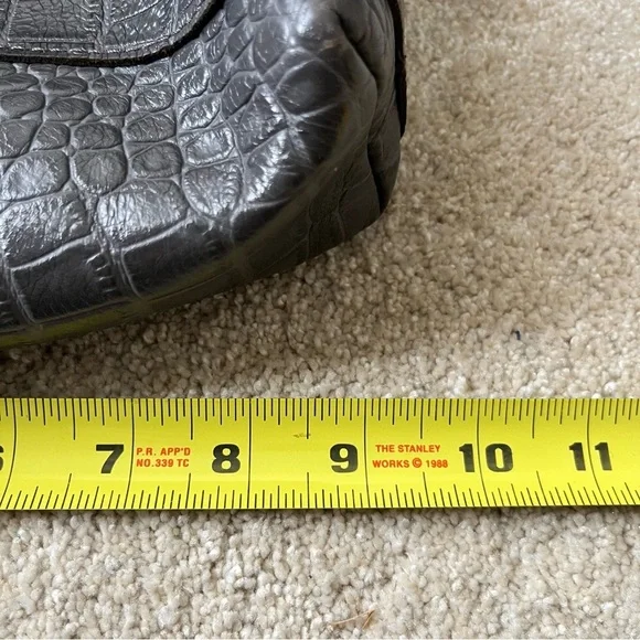 Patricia Nash Gray Crocodile-Embossed Shoulder Bag - Picture 12 of 16